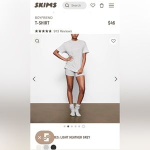 Skims boyfriend set XS